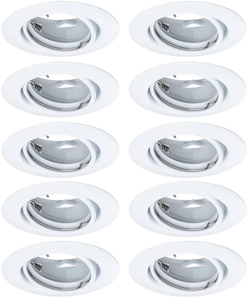 Indbygningsspot Base grundsæt drejelig rund 90 mm 20° GU10 max. 10W 230V dæmpbar fra Paulmann i Hvid – produktbillede