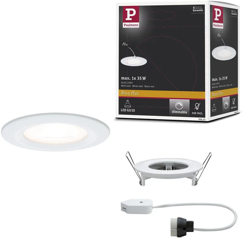 Inbouwlamp Nova star rond 78 mm GU10 max. 35W 230V dimbaar van Paulmann in Wit mat – productfoto