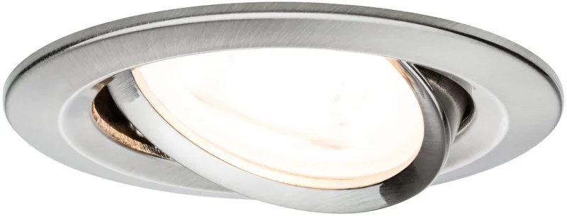 Einbauleuchte Nova schwenkbar rund 84 mm 50° GU10 max. 35W 230V dimmbar von Paulmann in Staal geborsteld – Produktfoto