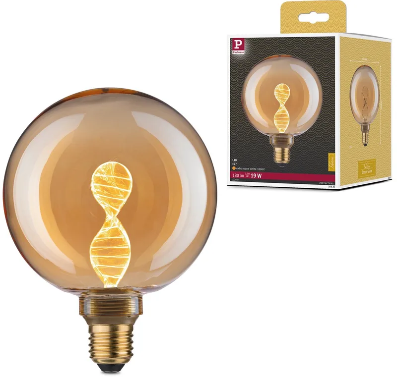 Paulmann 28881 LED E27 Globeform 3.5 W = 19 W Gold (Ø x H) 125 mm x 164 mm 1 St. von Paulmann – Produktfoto
