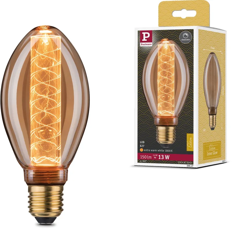 Paulmann 28827 LED E27 3.6 W Gold (Ø x H) 75 mm x 162 mm 1 St. von Paulmann – Produktfoto