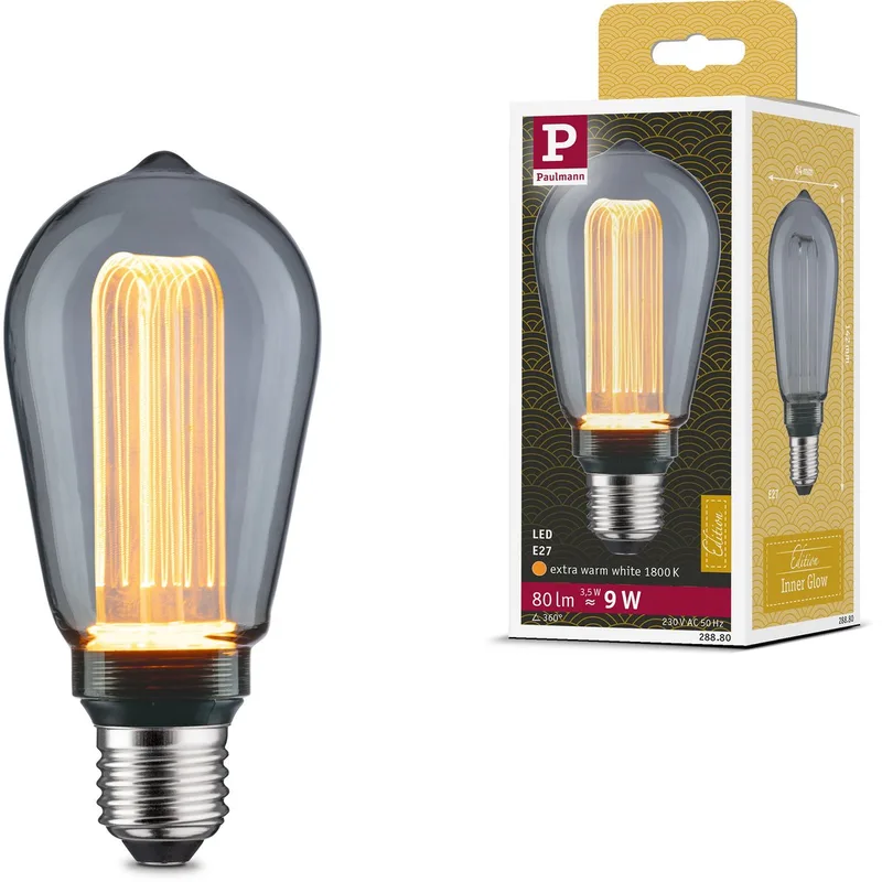 Paulmann 28880 LED E27 forme spéciale 3.5 W = 9 W or (Ø x H) 64 mm x 142 mm 1 pc(s) de Paulmann – photo produit