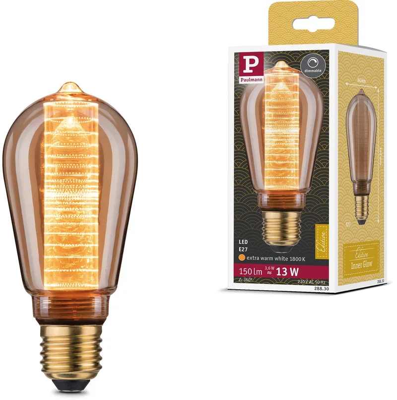 Paulmann 28830 LED E27 3.6 W or (Ø x H) 64 mm x 142 mm 1 pc(s) de Paulmann – photo produit
