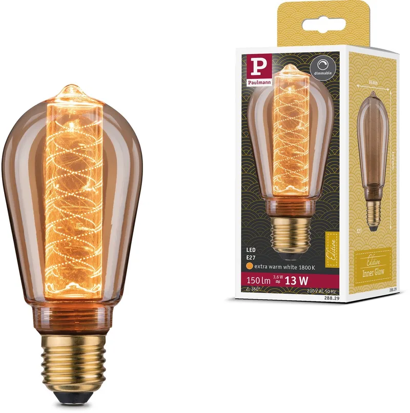 Paulmann 28829 LED E27 3.6 W or (Ø x H) 64 mm x 142 mm 1 pc(s) de Paulmann – photo produit