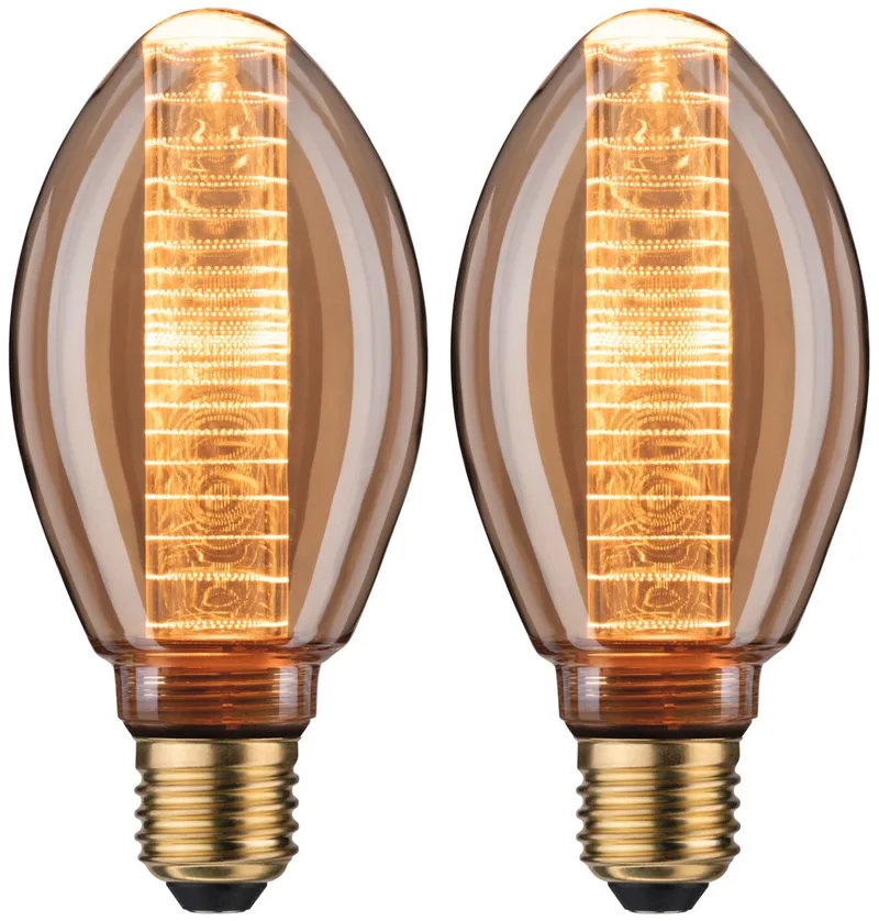 Inner Glow Edition Set LED-kolf E27 230V 2x230lm 2x4W 1800K Goud ringpatroon de Paulmann – photo produit
