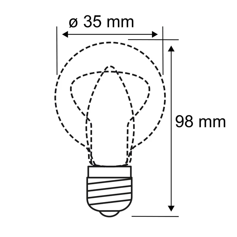 Kaarslamp E14 4,8W gloeidraad 2.700K dimbaar från Paulmann – produktbild