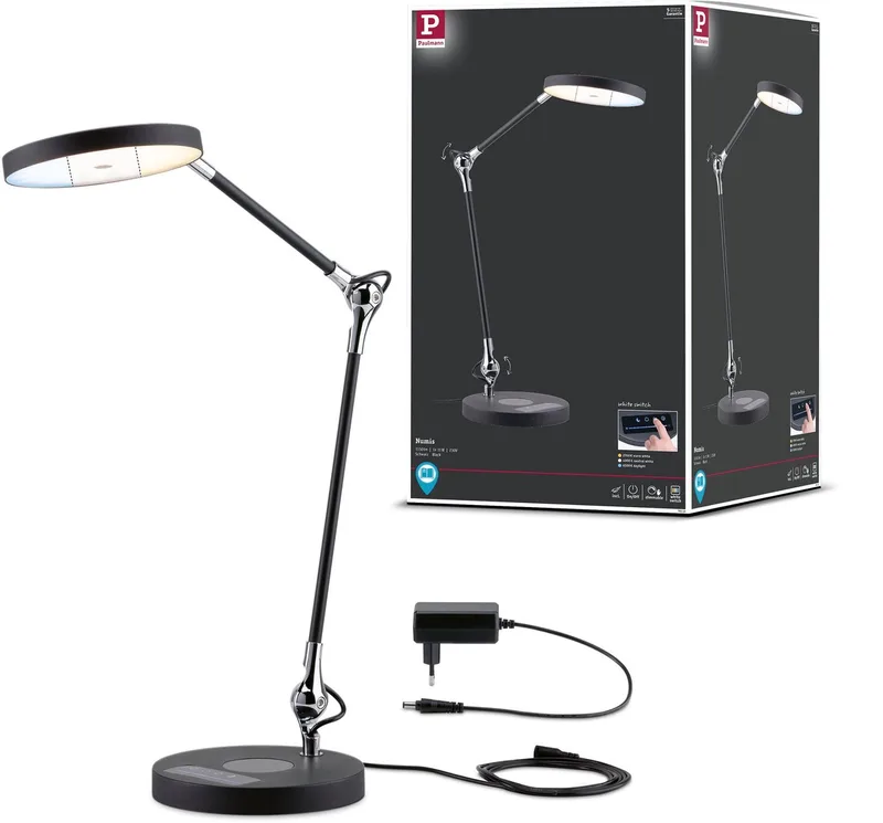 LED skrivebordslampe Numis White Switch 1000lm 11W fra Paulmann i Sort – produktbillede