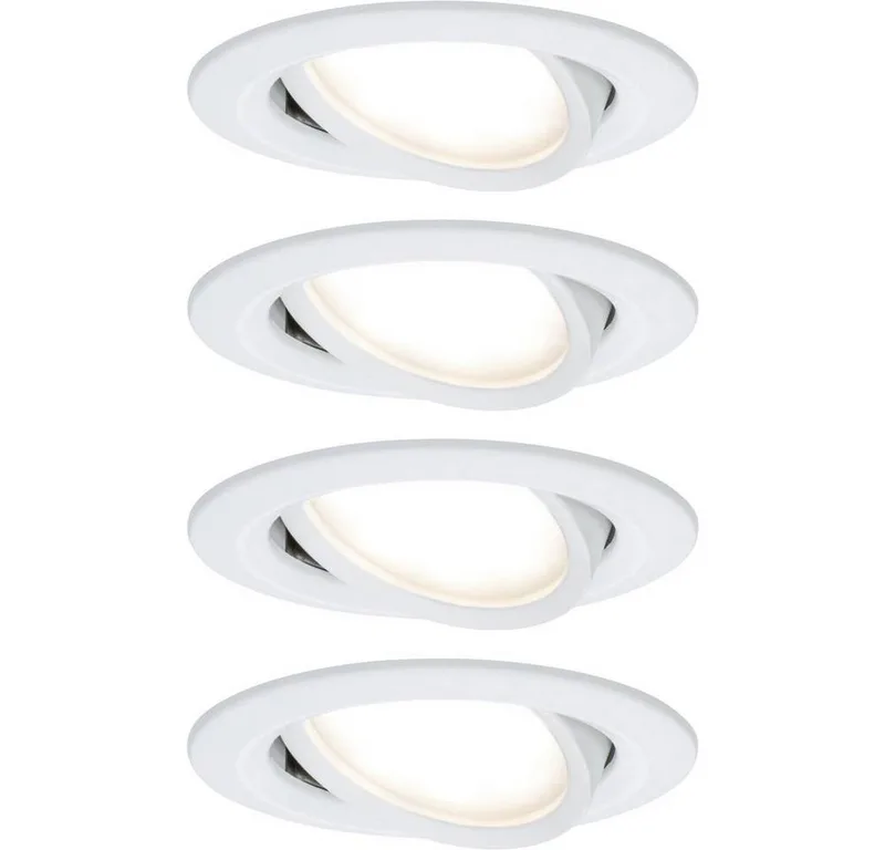 Paulmann 41307 Nova Coin Spot encastrable jeu de 4 LED LED 24 W blanc mat de Paulmann – photo produit