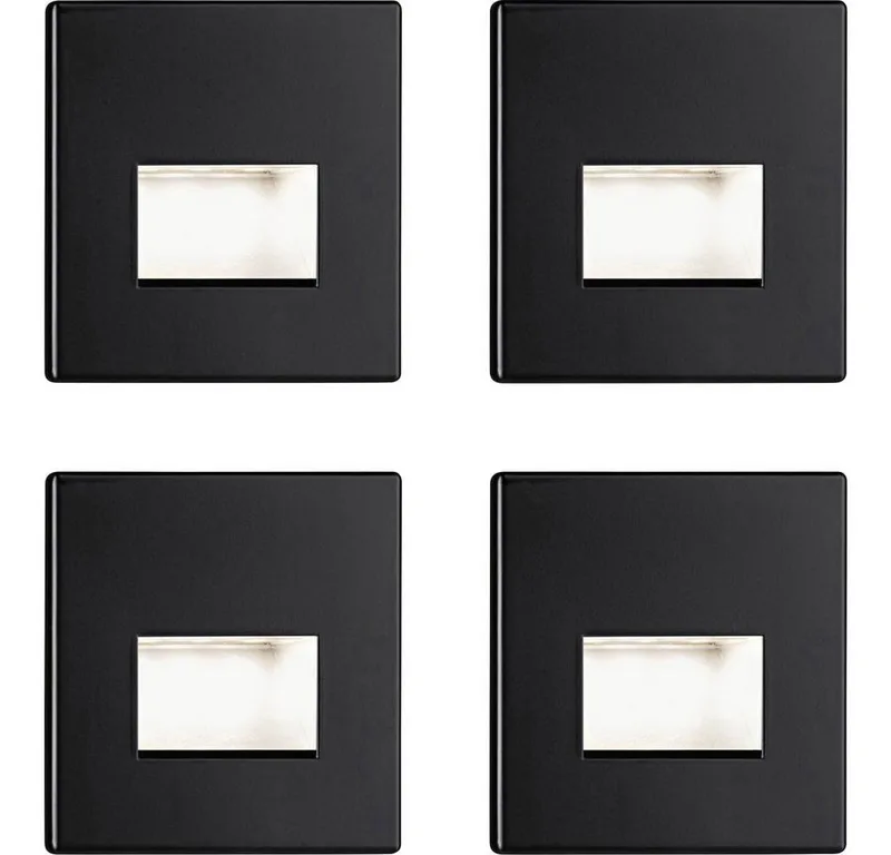 Paulmann 41308 Edge Applique à LED encastrable jeu de 4 LED LED noir (mat) de Paulmann – photo produit