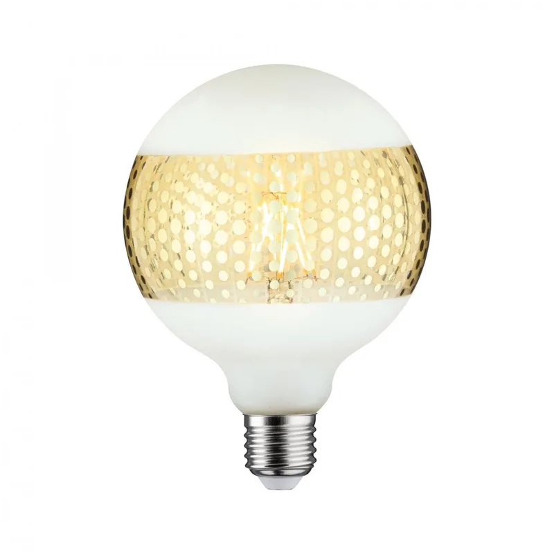 LED globe G125 E27 ringspiegel 420lm 2700K goud dimbaar fra Paulmann – produktbillede