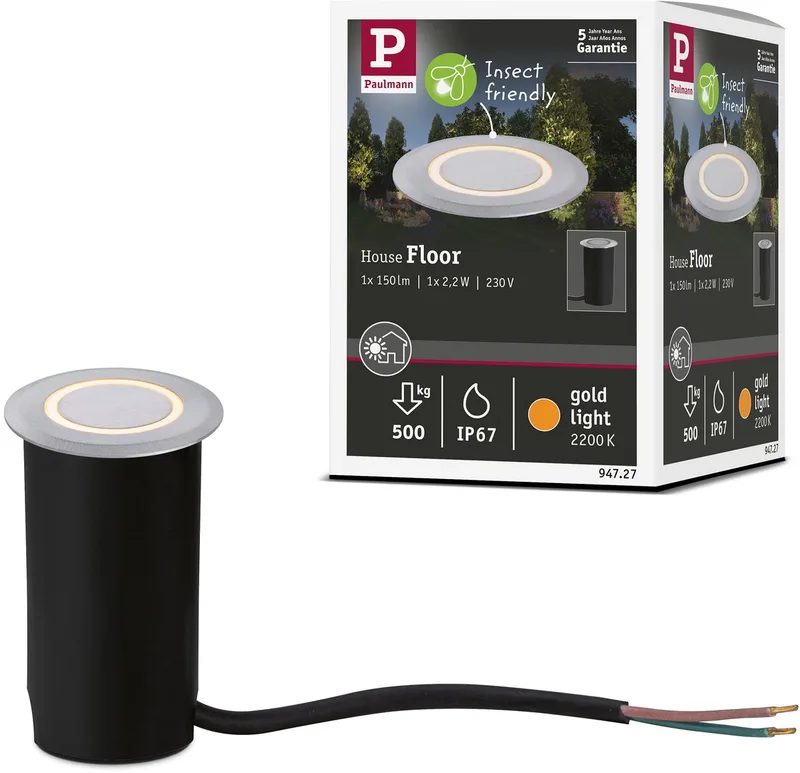 Floor downlight 2200K deko rd 94727 Éclairage encastré dans le sol LED intégrée LED 2.2 W aluminium de Paulmann en Alu – photo produit