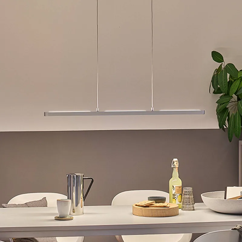 LED hanglamp Lento 100 cm up/down, dimbaar de Paulmann en Chrome – photo produit