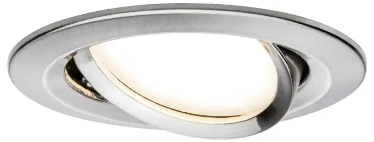 LED-infälld lampa 3-Step-Dim Nova Coin basset svängbar rund 84 mm 50° Coin 3x6W 3x470lm 230V dimbar 2700K från Paulmann i Staal geborsteld – produktbild 3 av 3