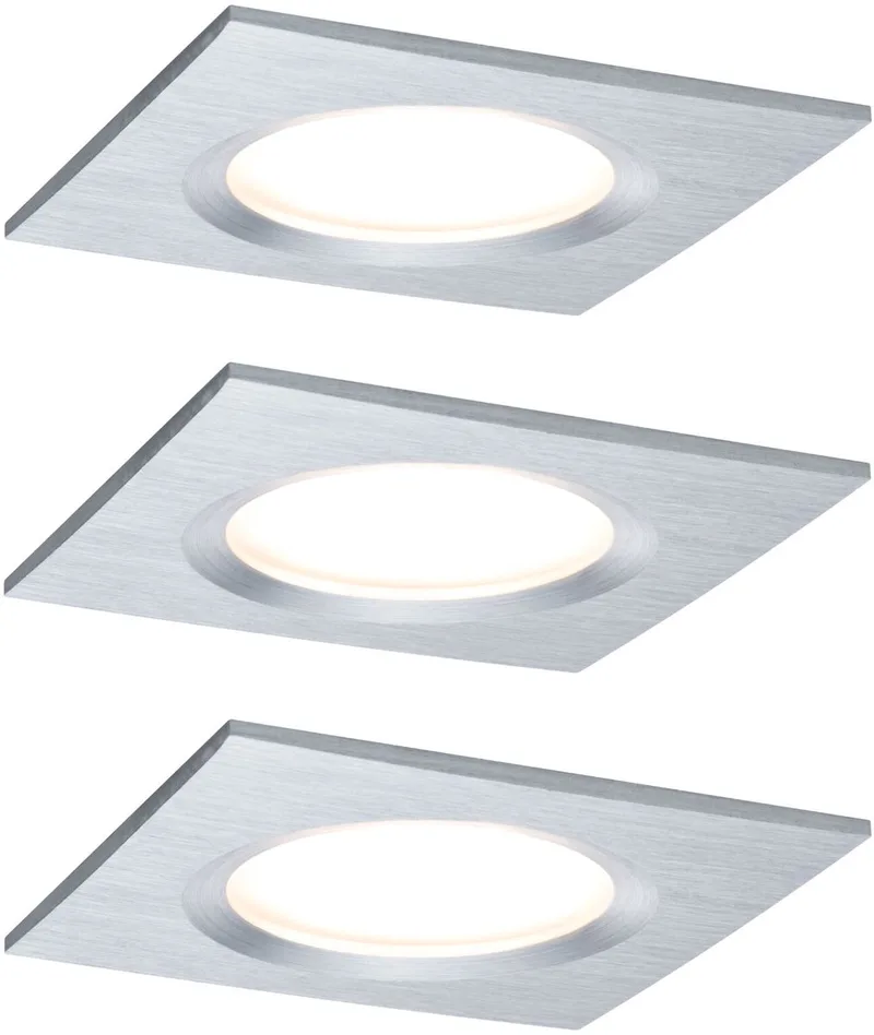 Coin Slim LED-spot 3stk kantet alu fra Paulmann i Alu gedraaid – produktbillede
