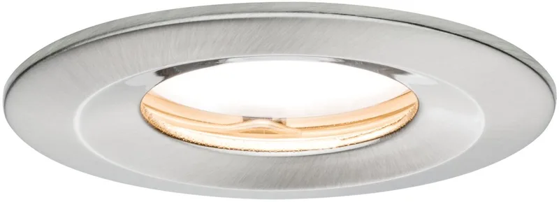LED-inbouwlamp Nova Plus Coin star IP65 rond 78 mm Coin 6W 470lm 230V dimbaar 2700K by Paulmann in Staal geborsteld – product photo