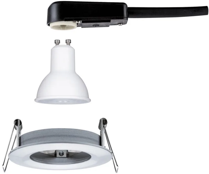 LED-inbouwlamp Nova star IP44 rond 78mm GU10 6,5W 460lm 230V 2700K von Paulmann in Alu gedraaid – Produktfoto