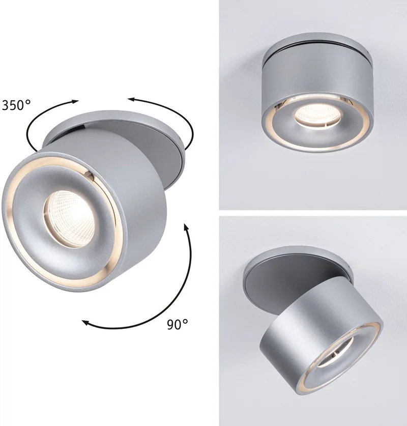 LED-inbouwlamp Spircle rond 78 mm 8W 550lm 230V 3000K de Paulmann en Chroom mat – photo produit