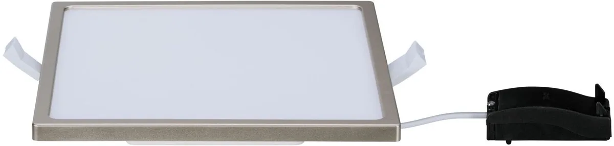 LED-inbouwpaneel Areo IP44 hoekig 180x180 mm 11W 770lm 3000K dimbaar von Paulmann in Nikkel mat – Produktfoto