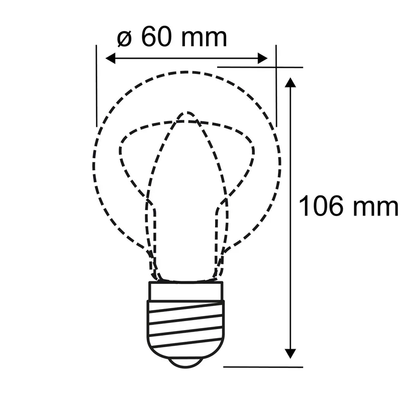 LED lamp E27 7,5W filament 2.700 K, helder dimbaar från Paulmann – produktbild