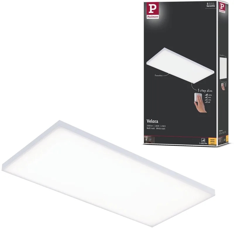 Velora 79823 LED-panel 26 W Varmhvid Hvid (mat) fra Paulmann i Hvid – produktbillede
