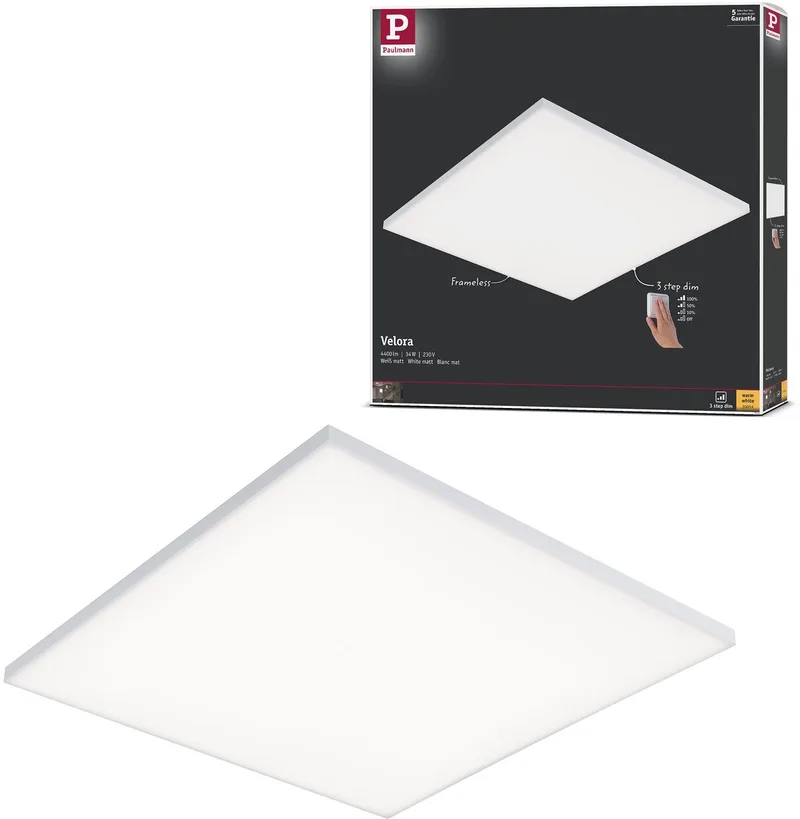 Velora 79822 LED-panel 34 W Varmvit Matt vit från Paulmann i Vit – produktbild