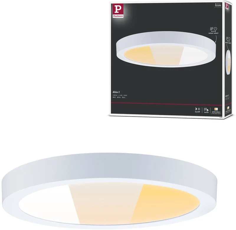Abia 71298 Panneau à LED 14 W blanc chaud blanc de Paulmann en Blanc – photo produit