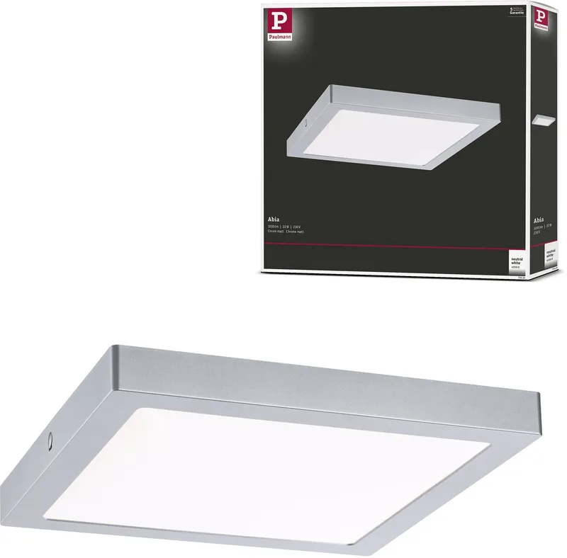 Abia LED-panel 4 000 K kantig 30cm krom från Paulmann i Chroom mat – produktbild