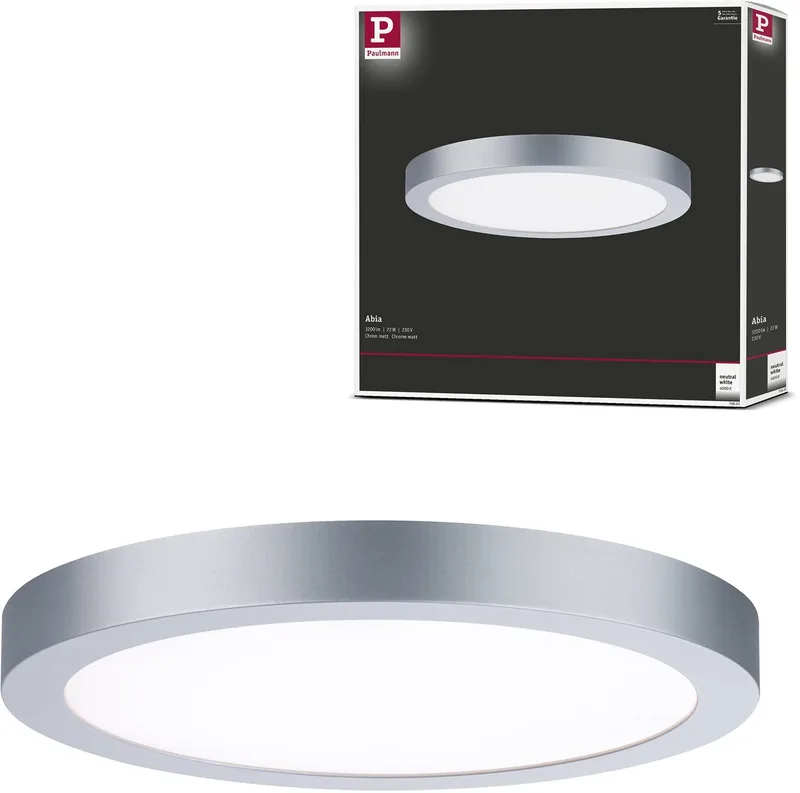 LED-paneel Abia rond 300mm 22W 2200lm 4000K från Paulmann i Chroom mat – produktbild