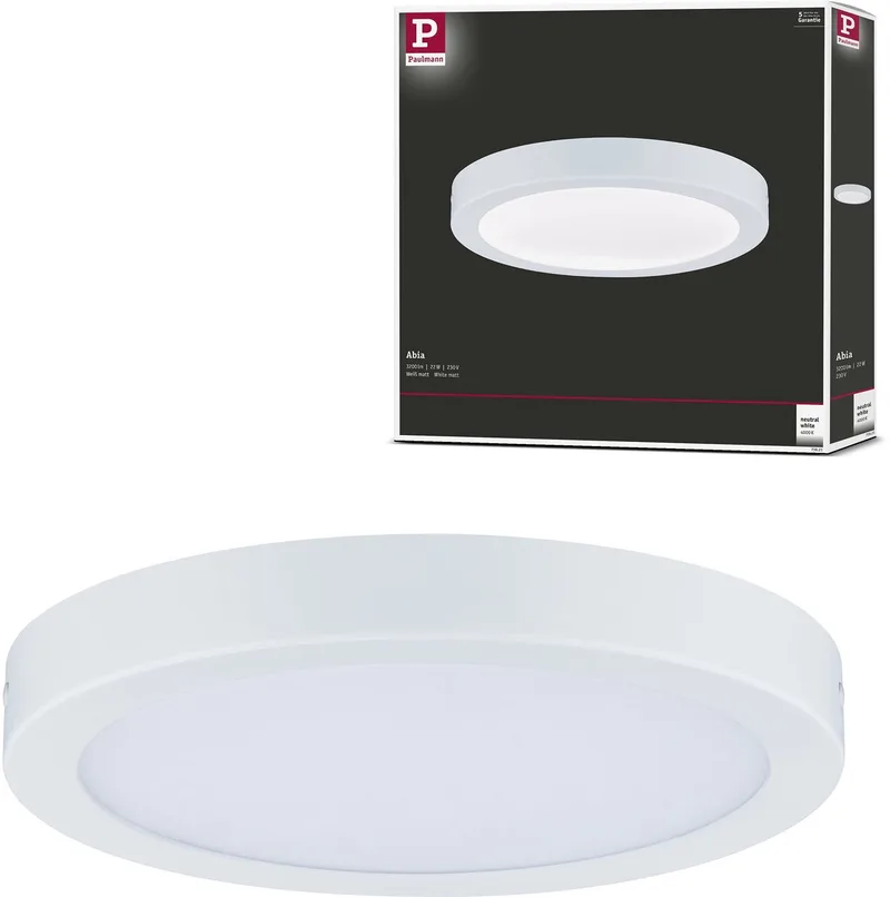 LED-Panel Abia rund 300mm 22W 2200lm 4000K von Paulmann in Weiß – Produktfoto
