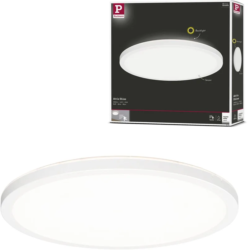 Atria Shine 71184 Plafonnier LED 16 W blanc neutre blanc de Paulmann en Blanc – photo produit