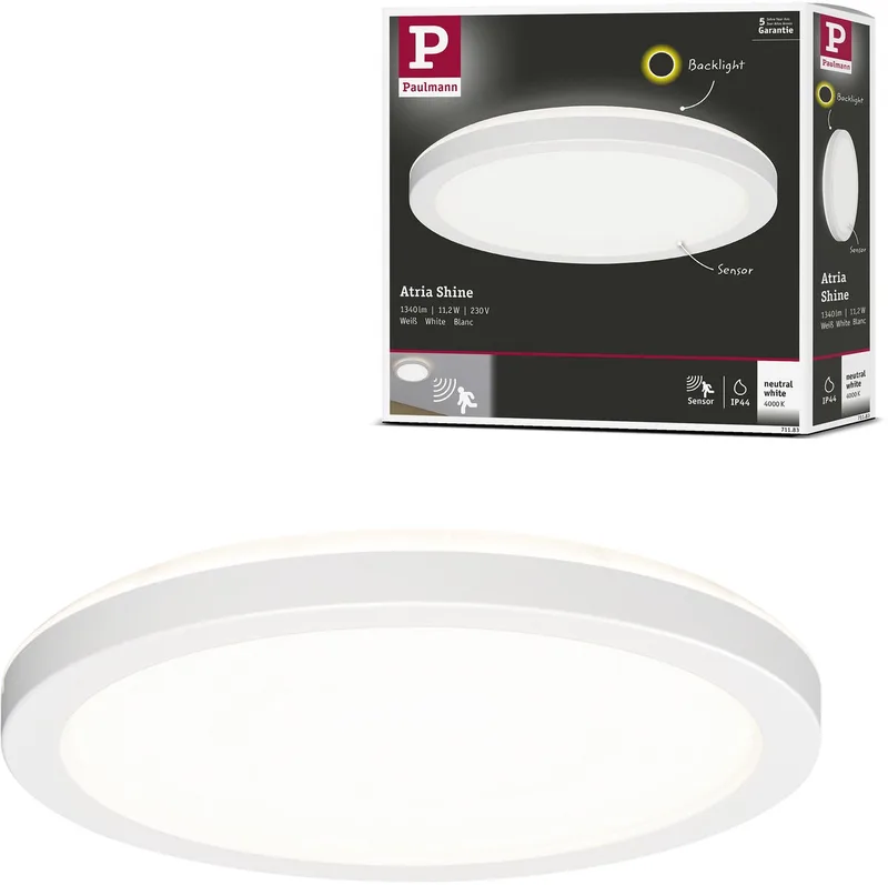 Atria Shine 71183 LED-Deckenleuchte 11.2 W Neutralweiß Weiß von Paulmann in Weiß – Produktfoto