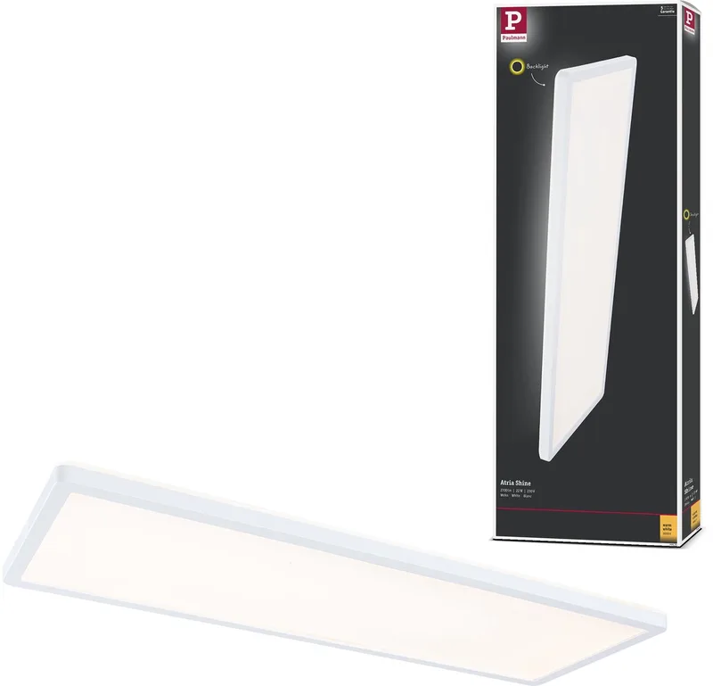 LED-paneel Atria Shine Backlight hoekig 580x200 mm 22W 1800lm 3000K by Paulmann in White – product photo