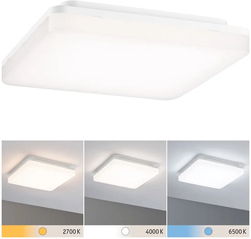 LED-paneel Cela IP44 hoekig 280x280 mm 15,5W 1650lm White Switch fra Paulmann i Wit mat – produktbillede