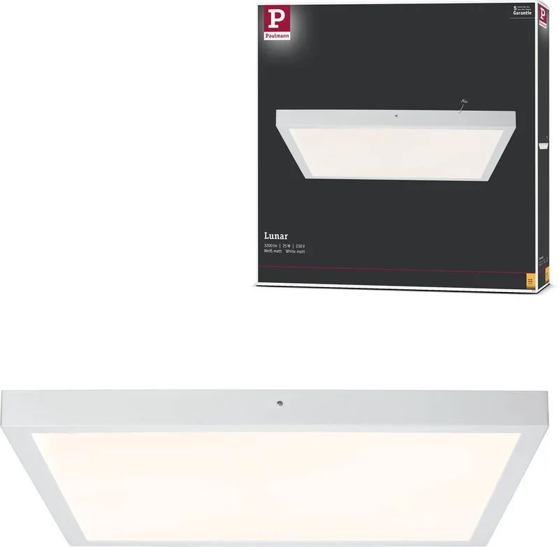 LED-paneel Lunar hoekig 600x600 mm 25W 2100lm 3000K de Paulmann en Blanc – photo produit