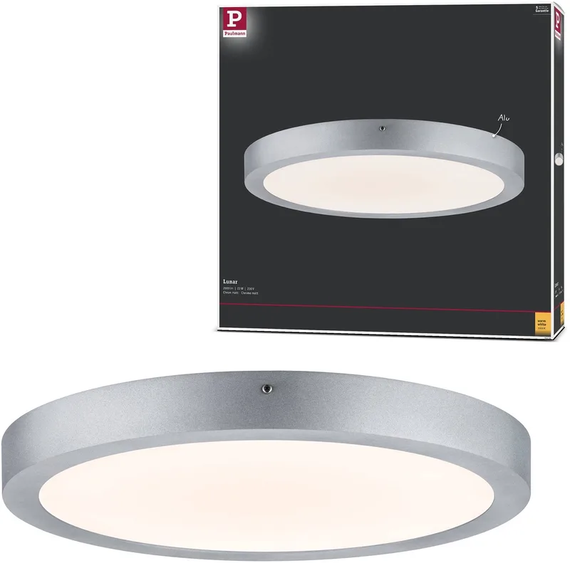 Lunar 706.56 LED-Panel 22 W Warmweiß Chrom (matt) von Paulmann in Chroom mat – Produktfoto