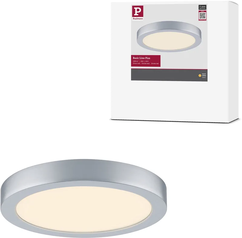 LED-paneel Pisa 3000K 290 mm 1800lm 17,6W de Paulmann en Chroom mat – photo produit