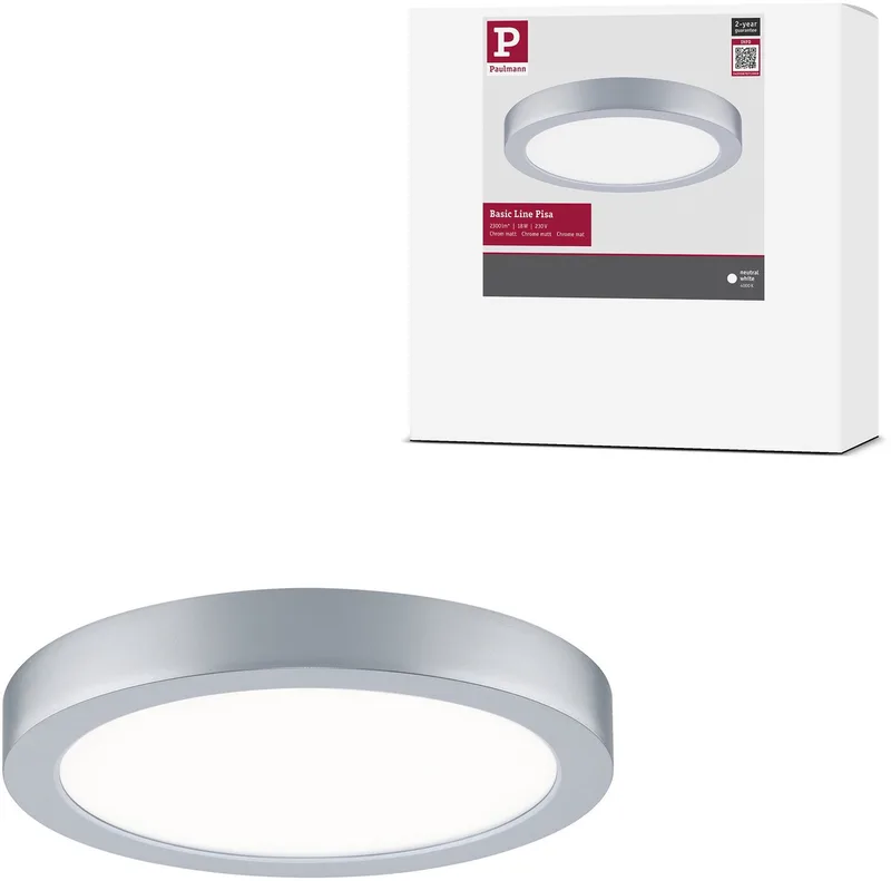 LED-paneel Pisa 4000K 290 mm 1800lm 17W von Paulmann in Chroom mat – Produktfoto