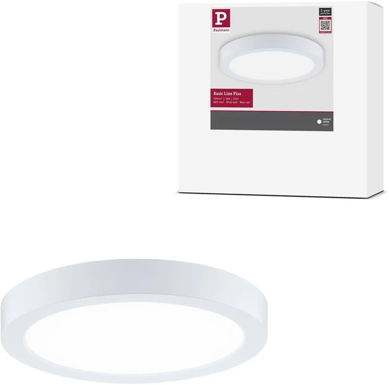 LED-paneel Pisa 4000K 290 mm 1800lm 17W fra Paulmann i Wit mat – produktbillede