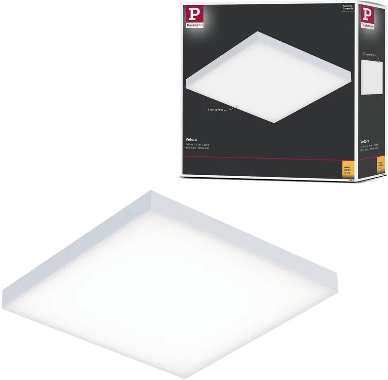 Velora 79816 LED-panel 13 W Varmvit Matt vit från Paulmann i Vit – produktbild