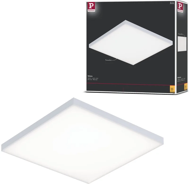 Velora 79817 Panneau à LED 16.8 W blanc chaud blanc mat de Paulmann en Blanc – photo produit