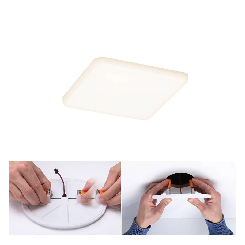 LED-panel Veluna 3 000 K kantig 12,5 cm från Paulmann i Vit – produktbild