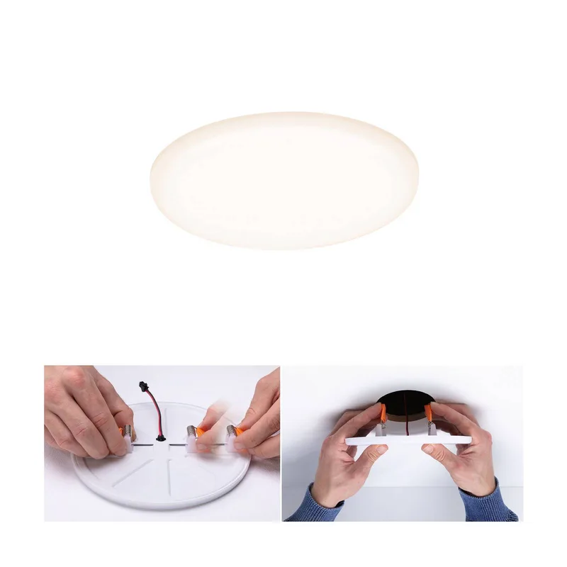 LED paneel Veluna 3.000K rond 12,5cm de Paulmann en Blanc – photo produit
