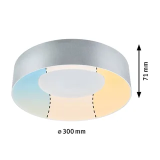 Plafonnier LED Casca IP44 White Switch 1500lm 230V 16W de Paulmann en Alu mat – photo produit 2 sur 3