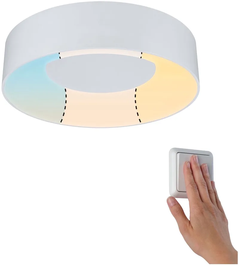 LED-takarmatur Casca IP44 White Switch 1500lm 230V 16W från Paulmann i Vit – produktbild 1 av 4
