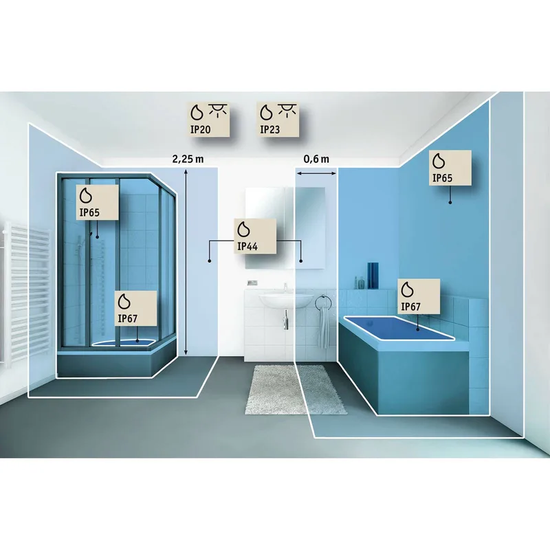 LED-takarmatur Casca IP44 White Switch 1500lm 230V 16W från Paulmann i Vit – produktbild 4 av 4