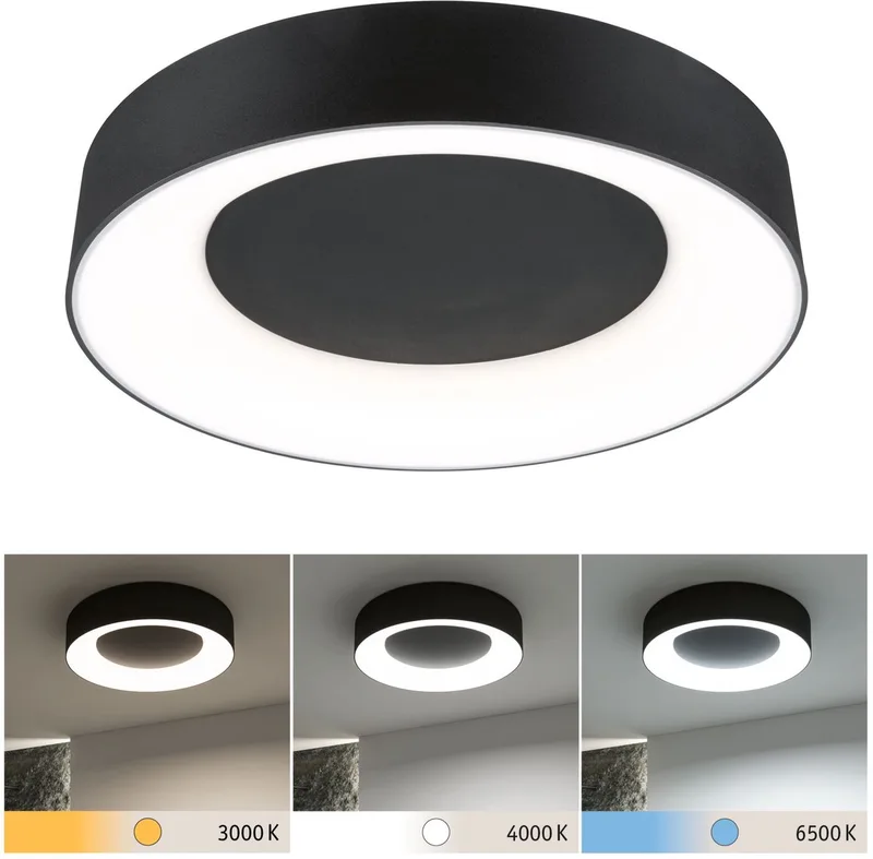 LED loftlampe Casca IP44 White Switch 2100lm 230V 23W fra Paulmann i Zwart mat – produktbillede