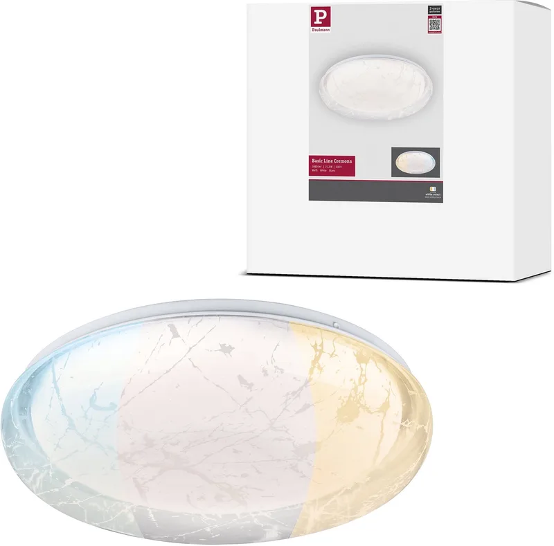 LED-plafondlamp Cremona White Select 370 mm 230V 21,2W Wit, Transparant von Paulmann in Weiß, Transparent – Produktfoto