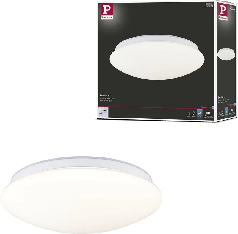 LED-plafondlamp Leonis II IP44 White Select 1750lm 230V 16,5W dimbaar de Paulmann en Blanc – photo produit