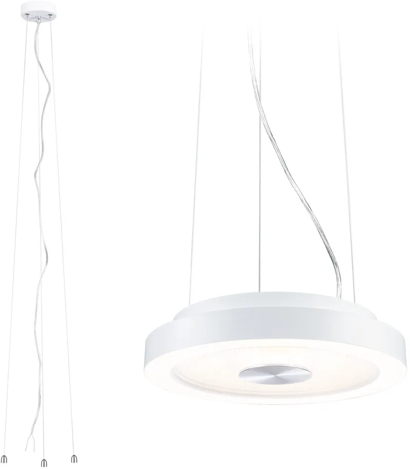 LED-plafondlamp Volea 3000K 1300lm 230V 4W / 18,5W dimbaar Wit, Zilver van Paulmann in Wit, Zilver – productfoto
