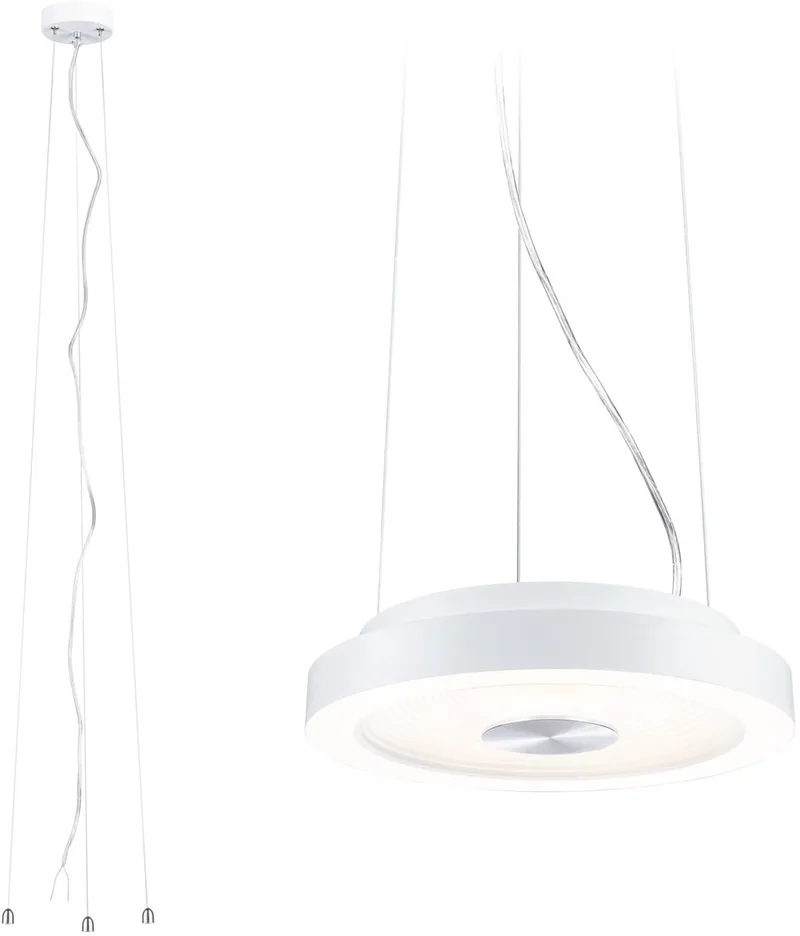 LED-plafondlamp Volea 3000K 950lm 230V 3,5W / 13W dimbaar Wit, Zilver by Paulmann in White, Silver – product photo